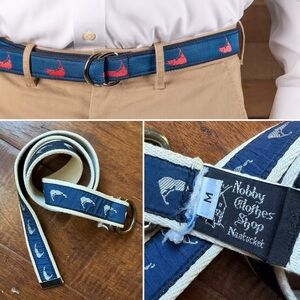 Nantucket Island Ribbon D-Ring Belt